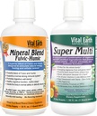 Vital Earth Minerals Detox & Wellness Desteği – Fulvic Humic Mineral Toplantısı 70+ Trace Minerals + Süper Çok, Sıvı Çokvitaminler, MTHFR Destek, 32 Oz Ea
