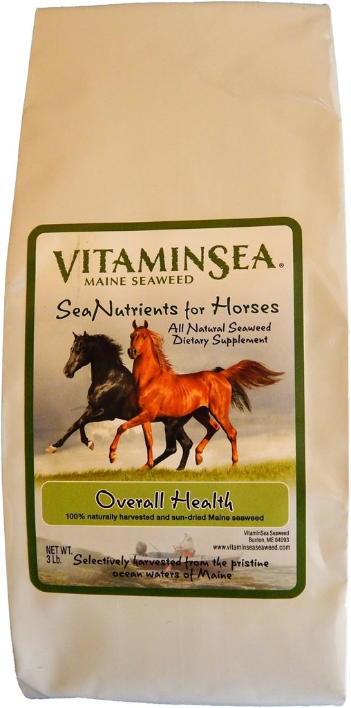 VITAMINSEA At Kelp kuru Seaweed Supplement | All Natural Diyetary Nutrients for Horses | Kelp Flakes Rich in Vitamins, Trace Minerals, Reeses for General Health | 10 LB