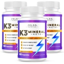 ZELSO (3 Pack) K3 Mineral Ağırlık Kadınlar ve Erkekler için Pilleri Yitirir, K3 Mineral Pills - K3 Salt Mineral, Vitamin + K3 Capsules Supplement for Keto Kilo Kaybı - 3 Ay Supply