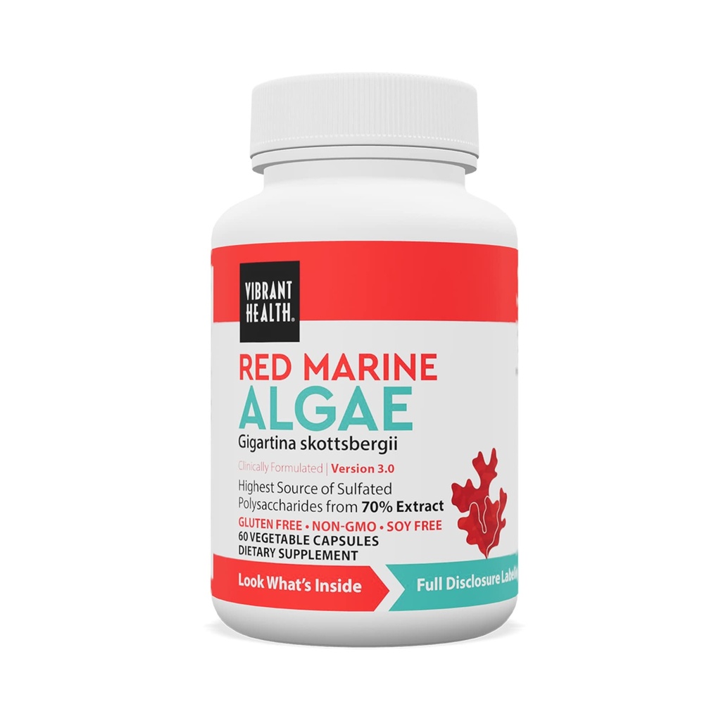 Ζωηρή υγεία, Gigartina Red Marine Algae, Φυτική υποστήριξη, 60 κάψουλες