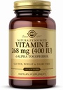 Solgar Vitamin E 268 mg (400 IU) - 100 Softgels - Doğal kaynaklı Vitamin E d-Alpha Tocopherol - Gluten Ücretsiz, Süt Ücretsiz - 100 Hizmet