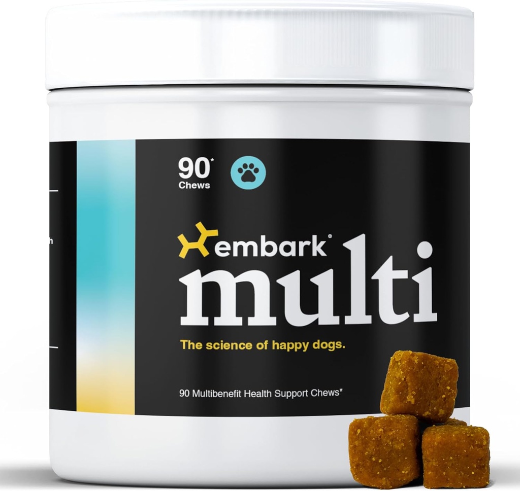 Embark Köpek Multibenefit – All-in-1, Supplements for Dogs – Glucosamine, Chondroitin, Ortak Destek – Skin, Coat, Beyin ve Immune Health – Vet-Former ve All-Doğal – 90 Soft Chews