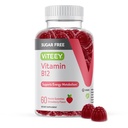 Yetişkinler ve Gençler için Viteey Vitamin B12 Gummies, Sugar Free - Enerji için İyi, Metabolism, Doğal Enerji Desteği - Vegan, Gelatin Free, Gluten Free, GMO Free - Chewable Strawberry Flavored