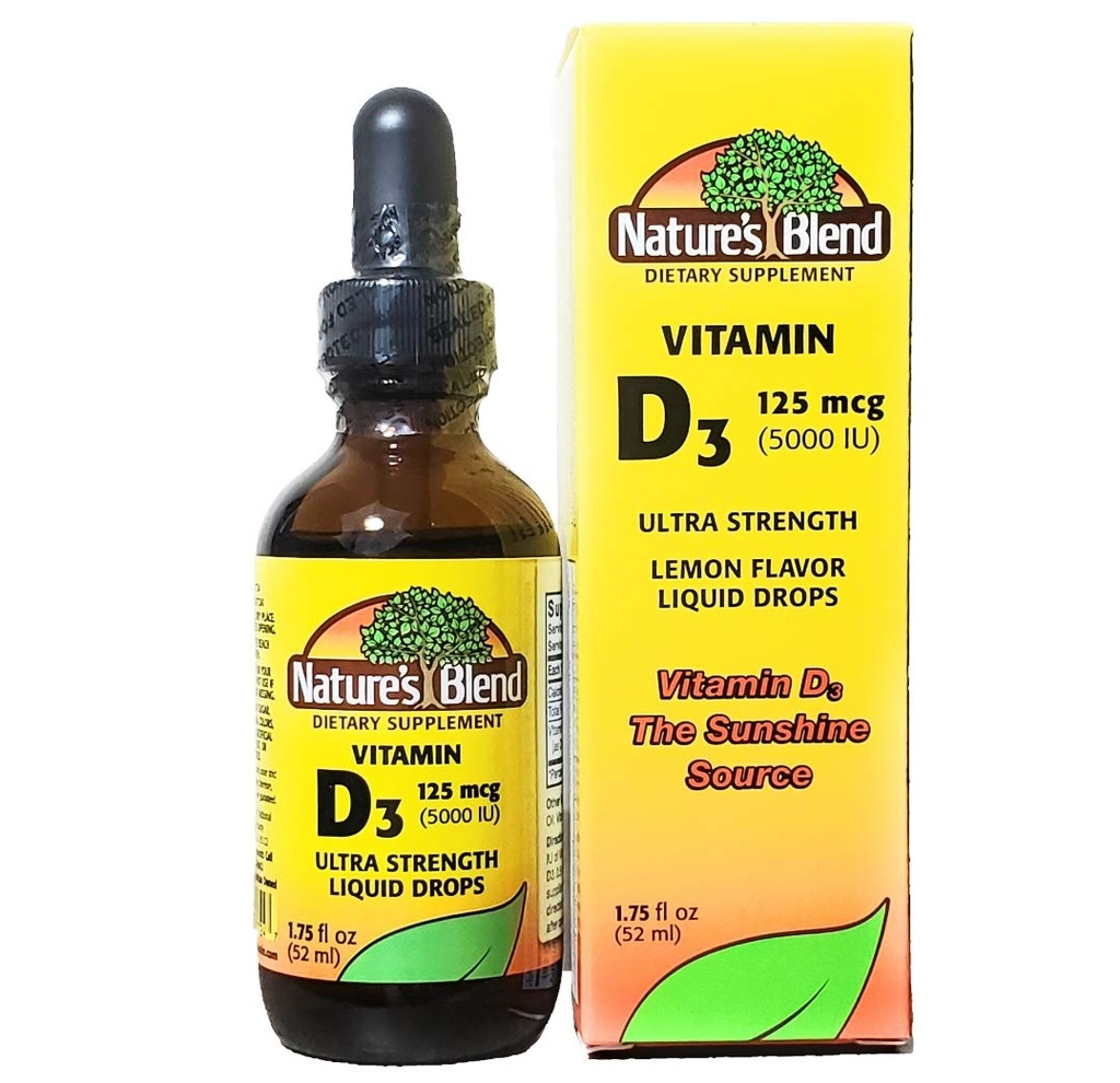 Nature's Blend Vitamin D3 Drops, 5000 IU