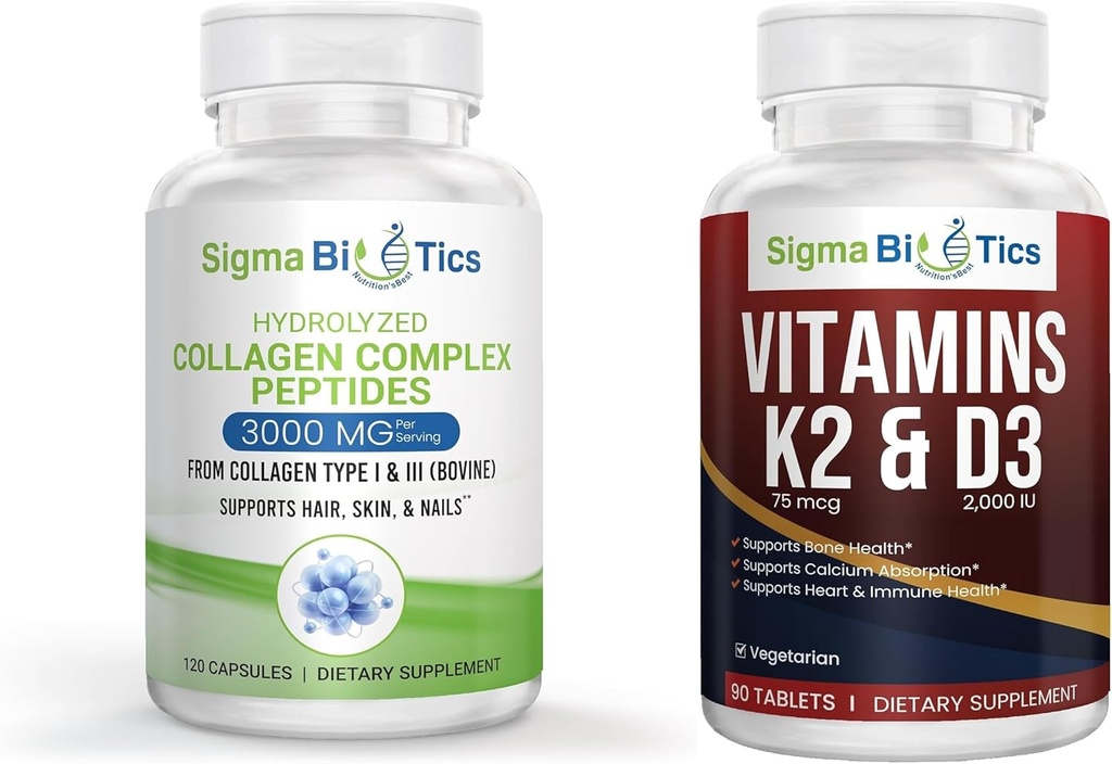 Collagen Complex & Chewable Vitamin D-3 ile K-2 Supplement