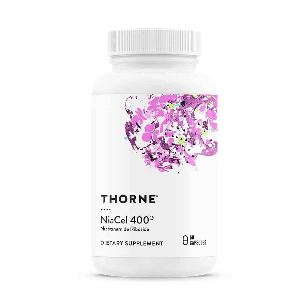 THORNE - NiaCel 400 - NAD συμπλήρωμα - Νικοτιναμίδη Ριβοζίδιο - Υποστήριξη Υγιούς γήρανσης, Κυτταρικής Ενέργειας Παραγωγής & Ύπνου-Κύκλος* - NSF Πιστοποιημένο για τον αθλητισμό - Χωρίς γλουτένη - 60 εξυπηρετήσεις