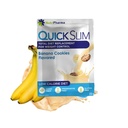 Quick Slim Υψηλή απώλεια βάρους πρωτεΐνης Shakes για τις γυναίκες & τους άνδρες, Πλήρης αντικατάσταση γεύματος σκόνης, χαμηλής δίαιτας υδατανθράκων, Διαλείπουσα νηστεία, Keto, Χωρίς γλουτένη (1 σερβίρισμα, μπισκότα μπανάνας)