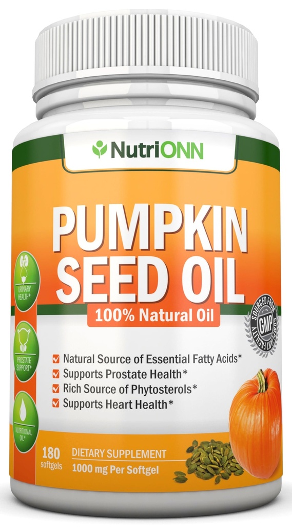 Candy Seed Oil - 1000MG - 180 Softgels - Cold-Pressed Natural Riley Seed Oil - Essential Fatty Asits Doğal Kaynağı - Saç Büyümesi, Prostate Health ve GI Tract