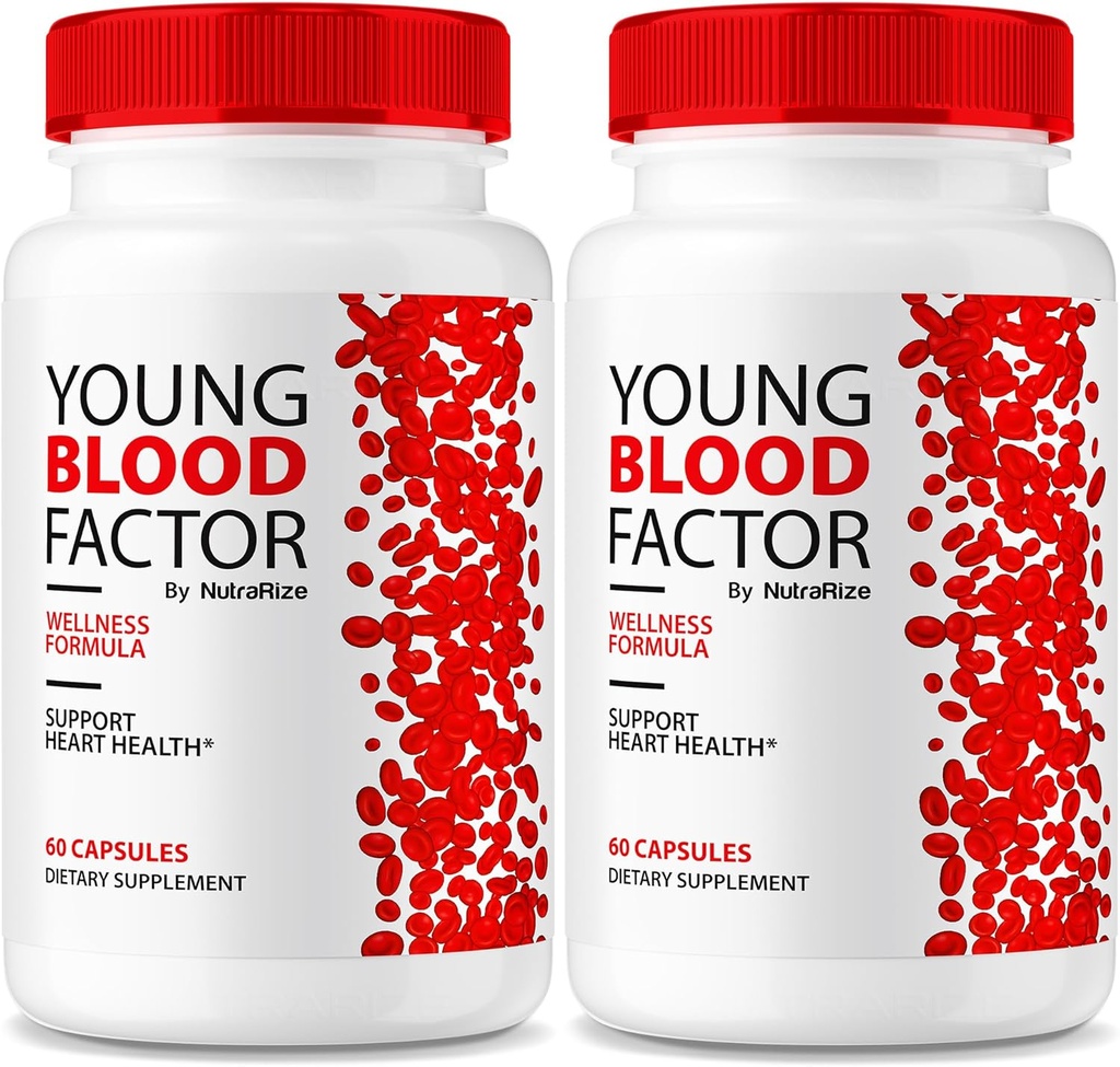 NutraRize (2 Pack) Young Blood Factor Capsules - Resmi Kan Gemisi Temiz Formula, Tüm Doğal Supplement Sağlıklı Stabil Seviyeleri korumak için, Young BloodFactor Support Pills Yorumlar (120 Capsules)