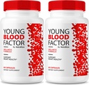 NutraRize (2 Pack) Young Blood Factor Capsules - Resmi Kan Gemisi Temiz Formula, Tüm Doğal Supplement Sağlıklı Stabil Seviyeleri korumak için, Young BloodFactor Support Pills Yorumlar (120 Capsules)