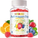 Ashwagandha Gummies & Vitamin D3 Gummies 60 Kont - Organik Aswangdha Supplement for improve Sleep, Stress Relief & Mood Calm (Mixed Berry, Vegan, Plant Based,Gluten-Free & Gelatin Free)-1pack
