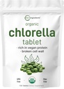 Βιολογικά Δισκία Chlorella, 500mg ανά δισκίο, 720 Tabs (360 Grams), 4 Μήνες προσφοράς, Σπασμένο κυτταρικό τοίχωμα, πλούσια σε πρωτεΐνες Vegan & Βιταμίνες, Χωρίς πληρωτικό, Χωρίς Πρόσθετα & Μη ΓΤΟ 