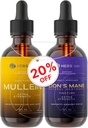 Bundle - Mullein Leaf Extract & Lions Mane Mushroom συμπλήρωμα - αναπνευστική υποστήριξη & υποστήριξη εγκεφάλου