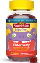 Nature Made Kids First Elderberry with Vitamin C and Bora, Diyetary Supplement for Immune Support, 40 Elderberry Gummies