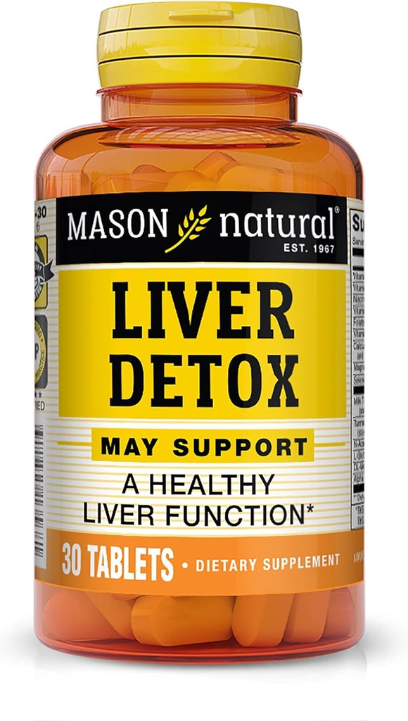 Mason Βιταμίνες Ήπαρ Detox δισκία, 60 Count