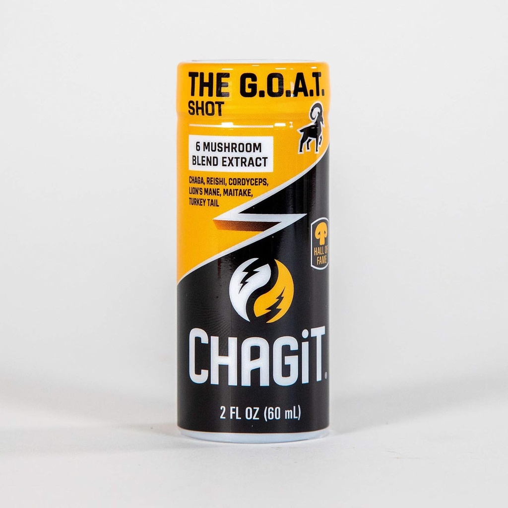 G.O.A.T. Shot, All tonics with Chaga, Lion's Mane, reishi, kordonyceps, Türkiye Tail ve maitake, Pure Liquid Ekstraksiyon,
