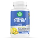 Omega 3 Fish Oil Supplements, maksimum Kuvvet 2400 mg Omega-3, 1440 mg Fish Oil, EPA DHA Fatty Acids, Heart Health, Vision, Eye, Brain, Immune Support for Women & Men. Natural Lemon Flavor, 60 ct (1)