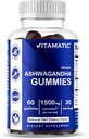 Vitamatic Ashwagandha Gummies 1500 mg Equivalent Per (30:1 Ekstraksiyon 50 mg) - 60 Vegan Gummies -% 3 Withanolides