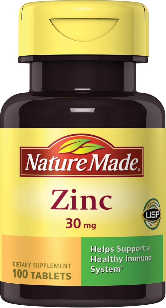 Nature Made çinko 30mg, 100 Tablet (Gerçeği 6 )