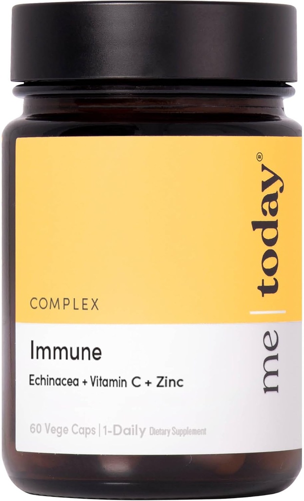 Bugün Immune Support Supplement for Yetişkinler – Echinacea, Vitamin C with çinko & Vitamin D3 for Daily Immune System Alert, Wellness and Defense, Vegetarian, 60 Hizmetler