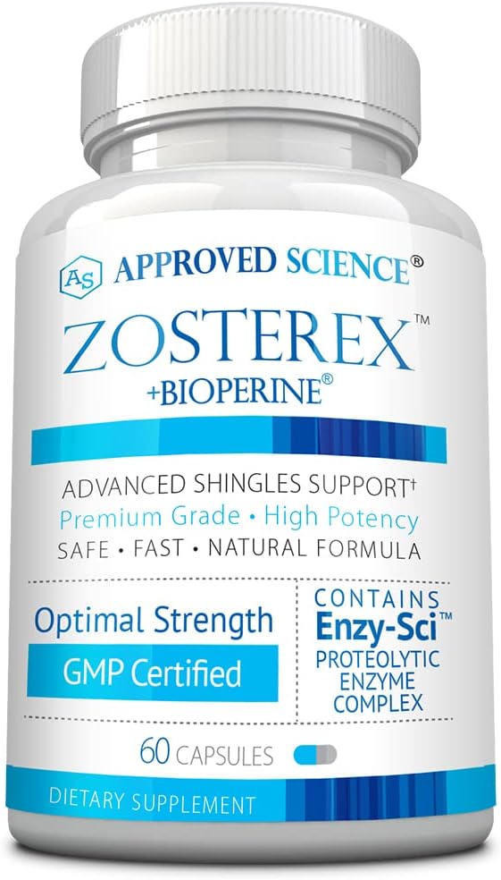 Onaylanmış Bilim Zosterex - Ekstra-Strength L-Lysine 1000 mg, B Kompleks, çinko - Immune Support & Cold Sore Treatment - 60 Vegan Capsules - 1 Şişe Tedavisi - 60 Vegan Capsules - 1 Şişe