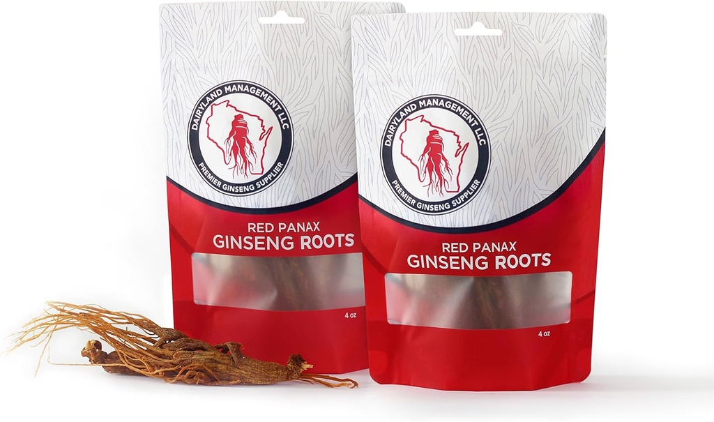 Dairyland Management LLC Red Panax Ginseng Root - 8 oz Pack της κορεατικής ρίζας Panax Ginseng - Αυθεντικό Panax Ginseng - Μη-GMO, Ρίζα Gluten Free Ginseng - Χρησιμοποιήστε το Ginseng σε Σούπα, Τσάι, Congee