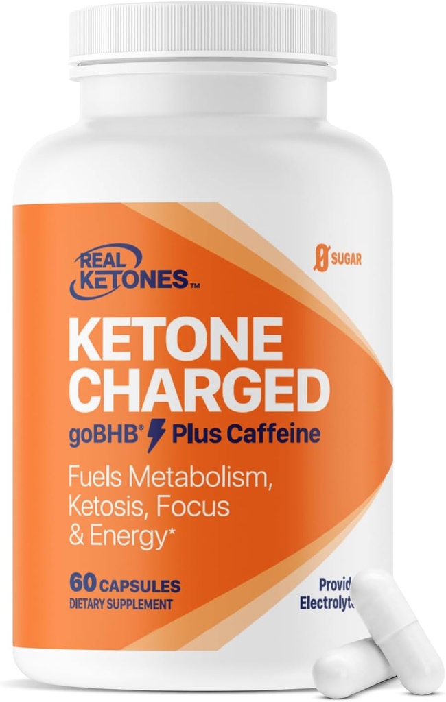Keto BHB Salts Capsules - Sodyum Food & Magnezyum BHB Capsules with Caffeine & Patented goBHBHB Beta-Hydroxybutyrate Electrolytes - Exojen Ketones Supplement for Advancedd Energy Focus & Ketosis