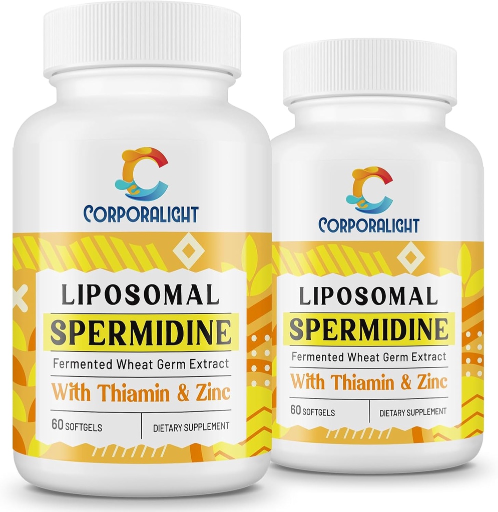 Erkekler ve Kadınlar için 30 mg spermi Tamam, Yüksek Absorpsiyon, 3HCL'den Daha Fazla Potent - Hücresel Yenileme, Longevity & Cognitive, Fermented Buğday Germ Ekstraksiyon, Pure & Natural, 120 Softgels