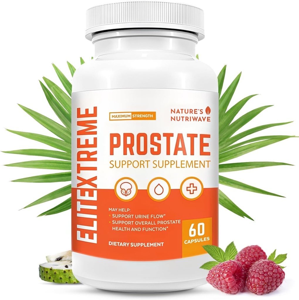 EliteXtreme Health Supplement - Eva Formula with Saw Palmetto, Plant Sterols, çinko ve Vitaminler | ABD, 60 Capsules, 1 Ay Supply