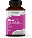 Yaşam Sezonları Beau-T - Saç, Nail, & Skin Supplement - Sağlıklı Saç ve Çığlık Büyümesini Teşvik - Clear Skin & Fights Acne - Nail Güçlendirici - Contains Biotin Collagen Turmeric - 180 Capsules