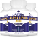 Liposomal Alpha Lipoic Acid 1600 mg per Service,ALA Supplement for Antioksi Health,Energy and Metabolism-Gluten Free & Non GMO 180 Capsules