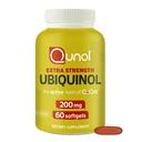 Qunol 200 mg Ubiquinol, Kalp ve Vascular Sağlığı için Güçlü Antioksi, Temel enerji üretimi, Doğal Supplement Active Form of CoQ10, 60 Count