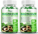 Yüksek Aborpsiyon Magnezyum Glycinate Softgels, Magnezyum Supplements 400 mg with çinko, Vitamin E, B6 for Women Men, Find Sleep, Muscle Relaxation & Bone Health, Gluten-Free, Non-GMO, 2 Pack