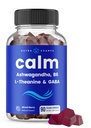 NutraChamps Calm Gummies, το άγχος Gummies συμπλήρωμα με Ashwagandha, L-Θεανίνη, GABA, βιταμίνη B6 & λεμονιού, υποστηρίζει Mood, Focus & Stress Relief, φυσικό μούρο, 90 Gummies