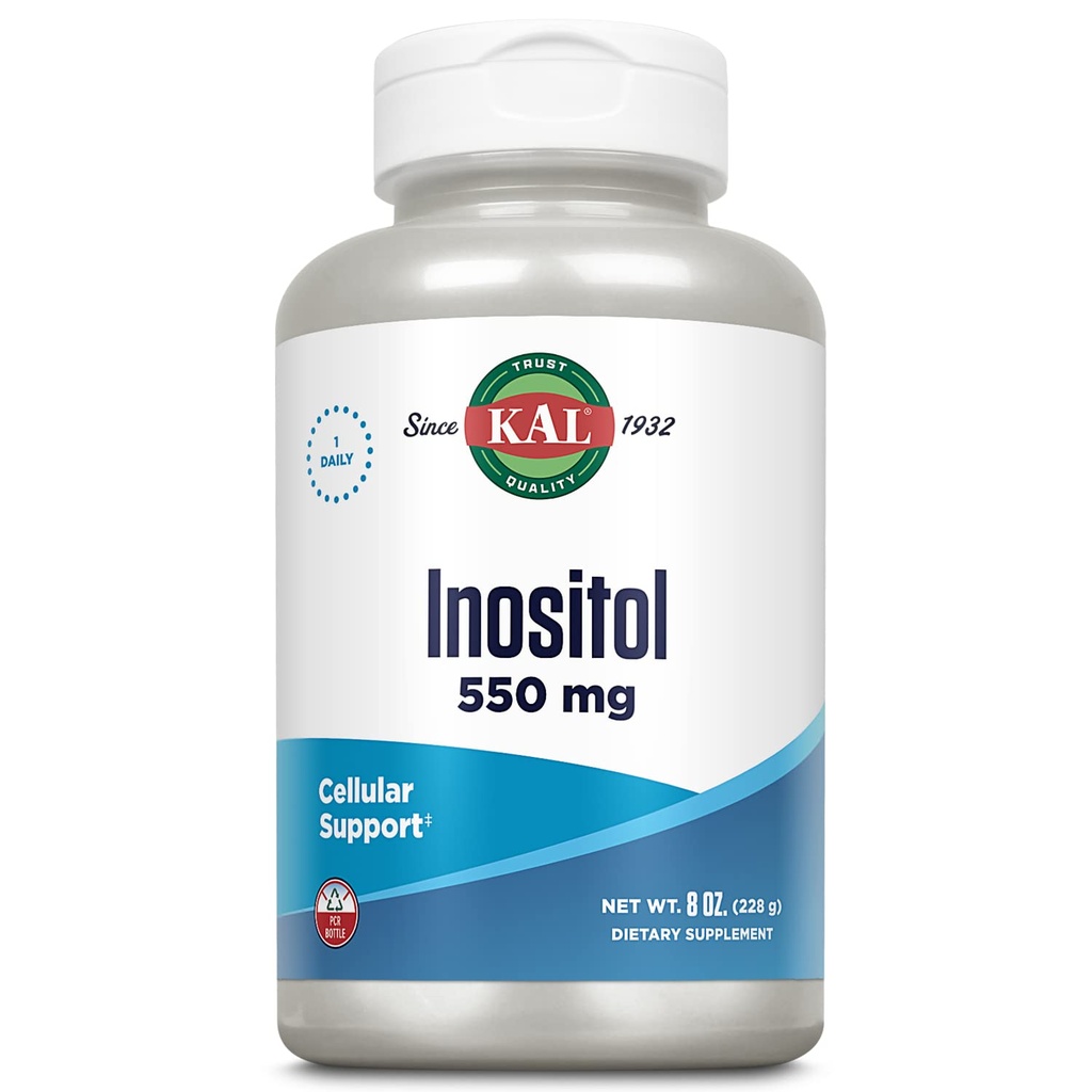 KAL Inositol Toz 550 mg, Beyin Sağlığı, Nervous System & Mood Support Supplement, Hücresel Sağlık Desteği, Geliştirilmiş Aborpsiyon Formula, Mix için Kolay, Approx. 408 Hizmetler, 8oz