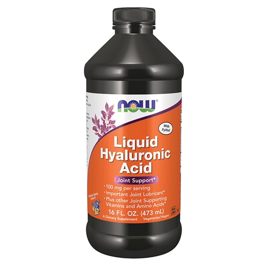 Şimdi Gıdalar Sıvı Hyaluronik Asit 100 Milligram, 16 Ounces