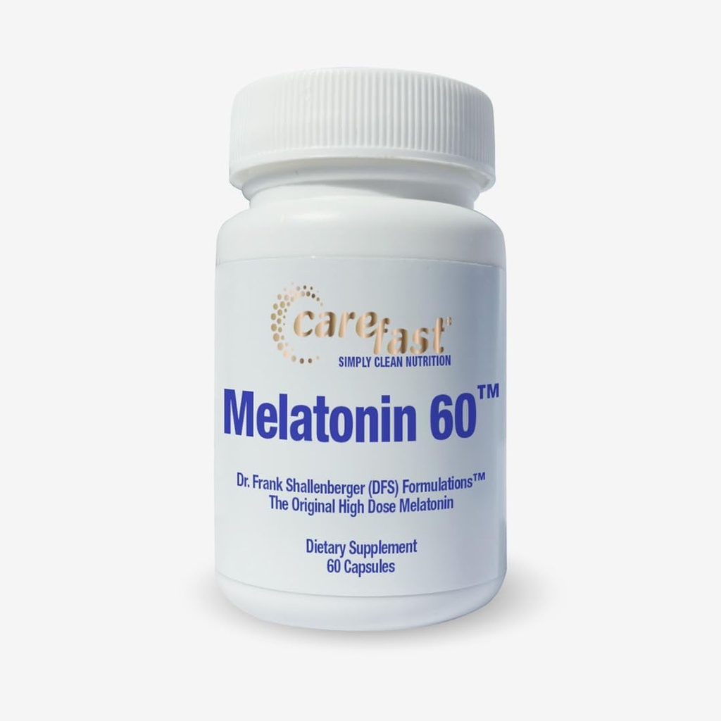 Pure Melatonin 60 mg | 60 High-Dose Easy-to-Swallow Capsules | Natural Sleep Aid | Non-Habit Form | Holistic Wellness