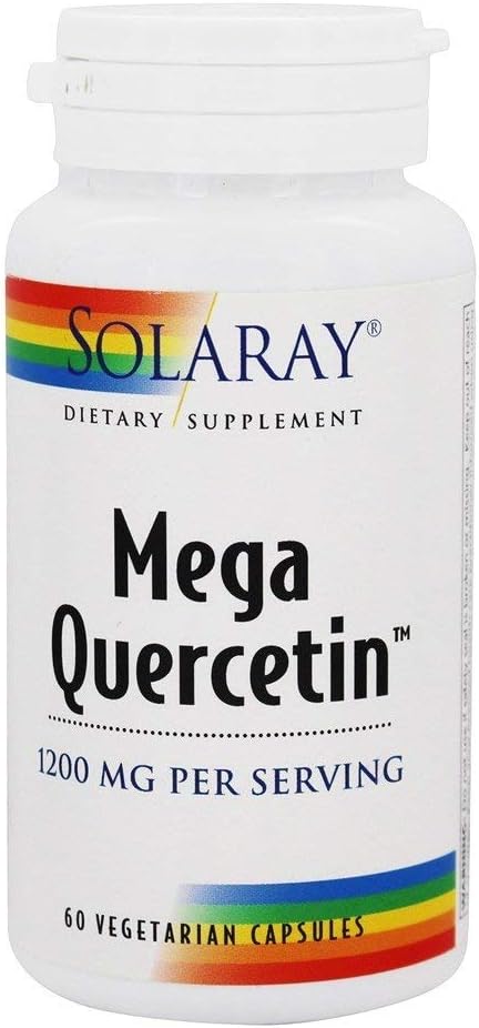 Solaray Mega Quercetin, Sağlıklı Sinus & Immune Support & AMPK Activator, Düsseldorf, Hesperidin & Bromelain, 60 VegCaps