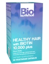 Bio Beslenme Sağlıklı Saç Biotin 60 Vejetaryen Capsules ile Destek | Güçlü Saç | Kuer Saç | Saç Büyümesini ve Kalınlıkı | Kompleks B Vitaminleri ve Mineralleri ile Kombine Edin