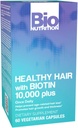 Bio Beslenme Sağlıklı Saç Biotin 60 Vejetaryen Capsules ile Destek | Güçlü Saç | Kuer Saç | Saç Büyümesini ve Kalınlıkı | Kompleks B Vitaminleri ve Mineralleri ile Kombine Edin