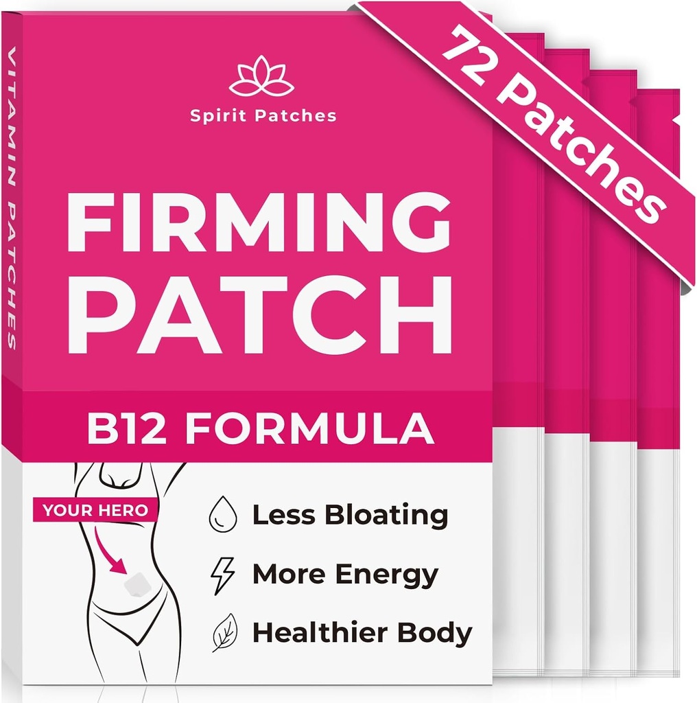 B12 Patches ( 72'nin paketi) - Kadınlar için% 100 Doğal Vitamin Patch, Enerji ve Vücut Desteği, Öz-Yetişkinlikli Zorluklar - Gelişmiş Formula