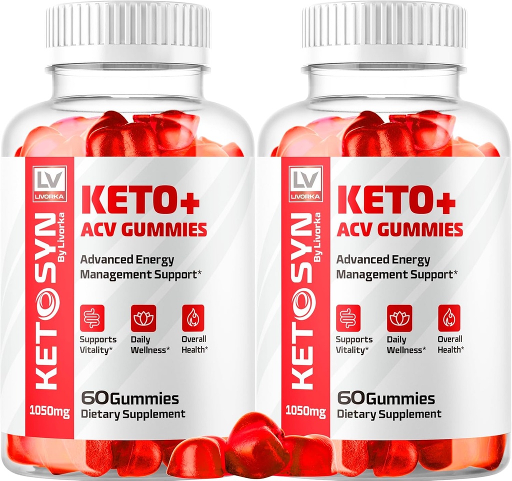 LIVORKA (2 Pack) Ketosyn ACV Gummies, Keto Syn Gummies, Ketosyn Keto Plus ACV Gummies, Keto Syn ACV Gummies 1.