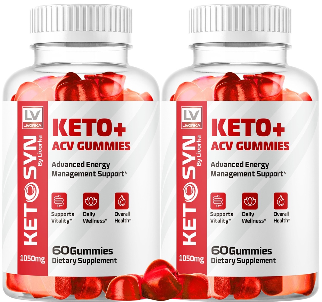 LIVORKA (2 Pack) Ketosyn ACV Gummies, Keto Syn Gummies, Ketosyn Keto Plus ACV Gummies, Ketosyn Keto ACV Gummies, Keto Syn ACV Gummies 1050 MG, Keto ACV Gummies Ketosyn, 120 Gummies για 2 Μήνες