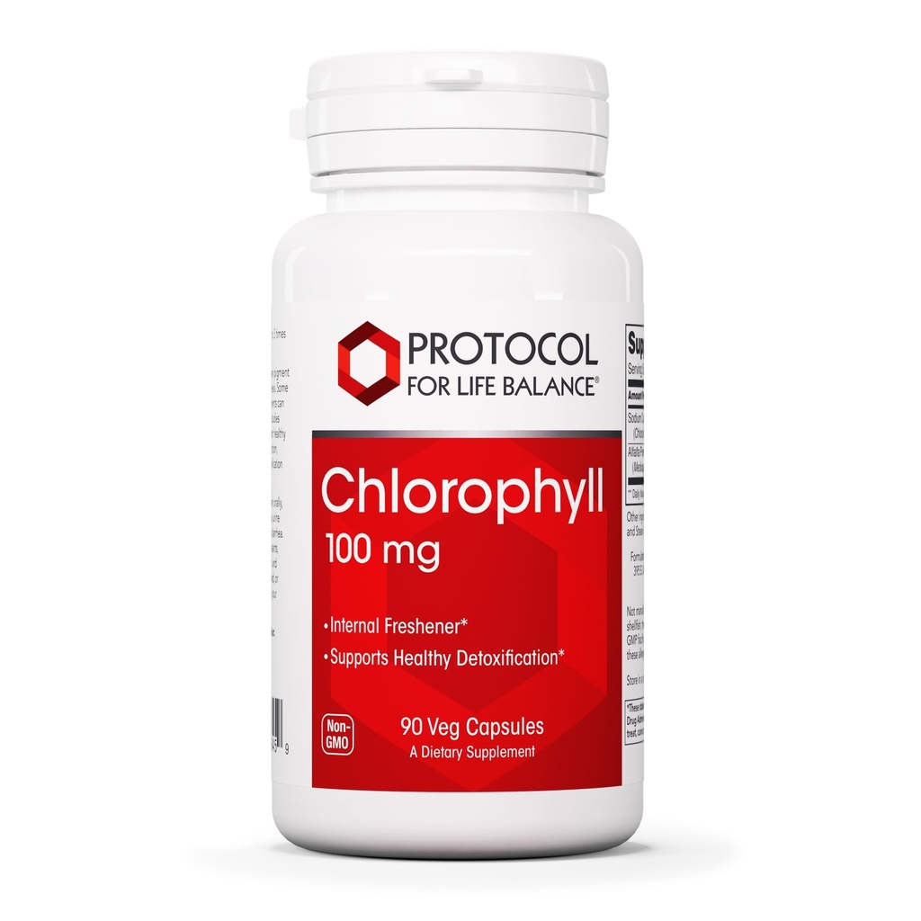 Protokol Chlorophyll - Detox Cleanse, Liver Function & Internal Deodorant* - Non-GMO & Soy Free - 90 Veg Capsules