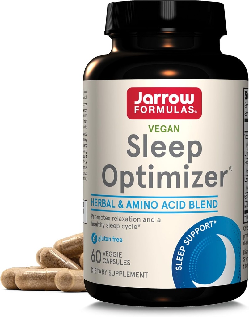Jarrow Formulas® Sleep Optimizer, Herbal ve Brasseri, 60 Kont, 30 Günlük Supply