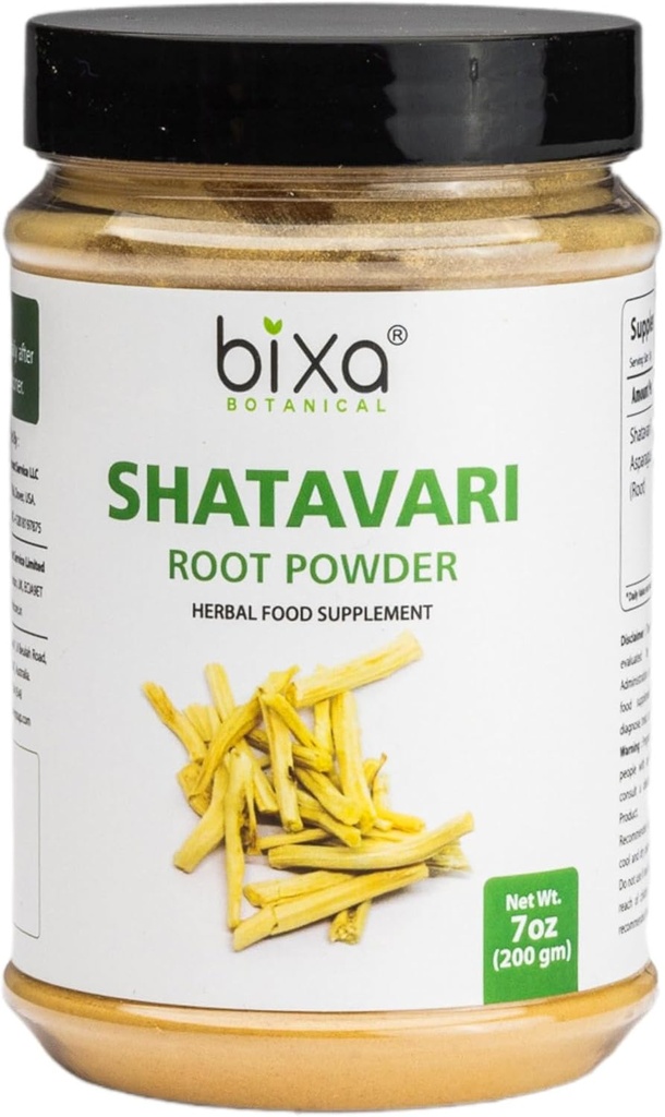Bixa BOTANICAL Shatavari Root Toz | Asparagus Racemosus |Ayurvedic Herbal Supplement | Gluten Free, Non-GMO, Steam Tedavi Edildi, Vegan, 100% Pure. Women Tonic (7 Ounce Pack of 1)