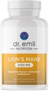DR. EMIL NUTRITION 2100 mg Organik Lions Mane Supplement Capsules - Focus, mental Clarity & Cognition - Nootropic Lion's Mane Mushroom Supplement with Organic Lions Mane