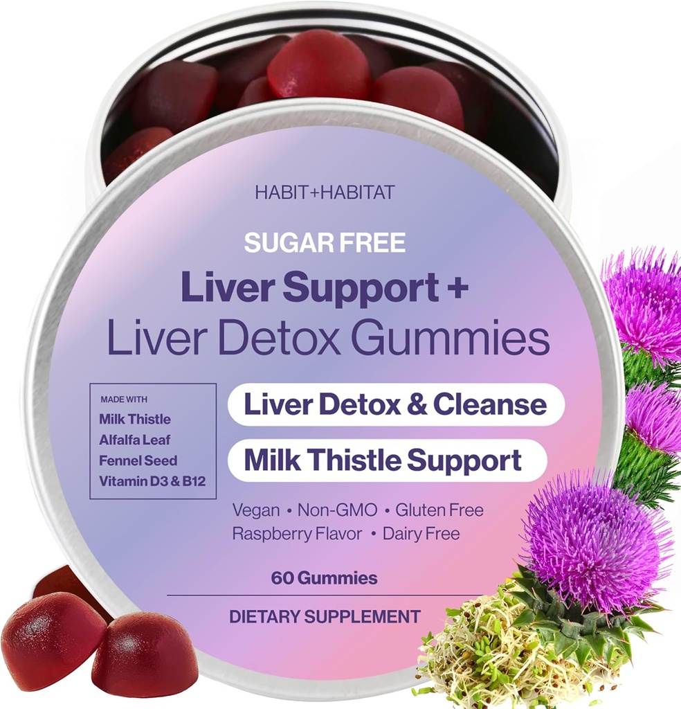 Liver Support Plus with Milk Thistle, Alfalfa Leaf, Vitamins D3 ve B12 Gelişmiş Formula