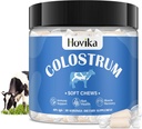 Pure Bovine Colostrum Supplement, 40% IgG Bovine Colostrum for Humans-3000mg Colostrum Soft Chews for Gut Health, Immune Support, Muscle Recovery-Grass Fed, 30 Services