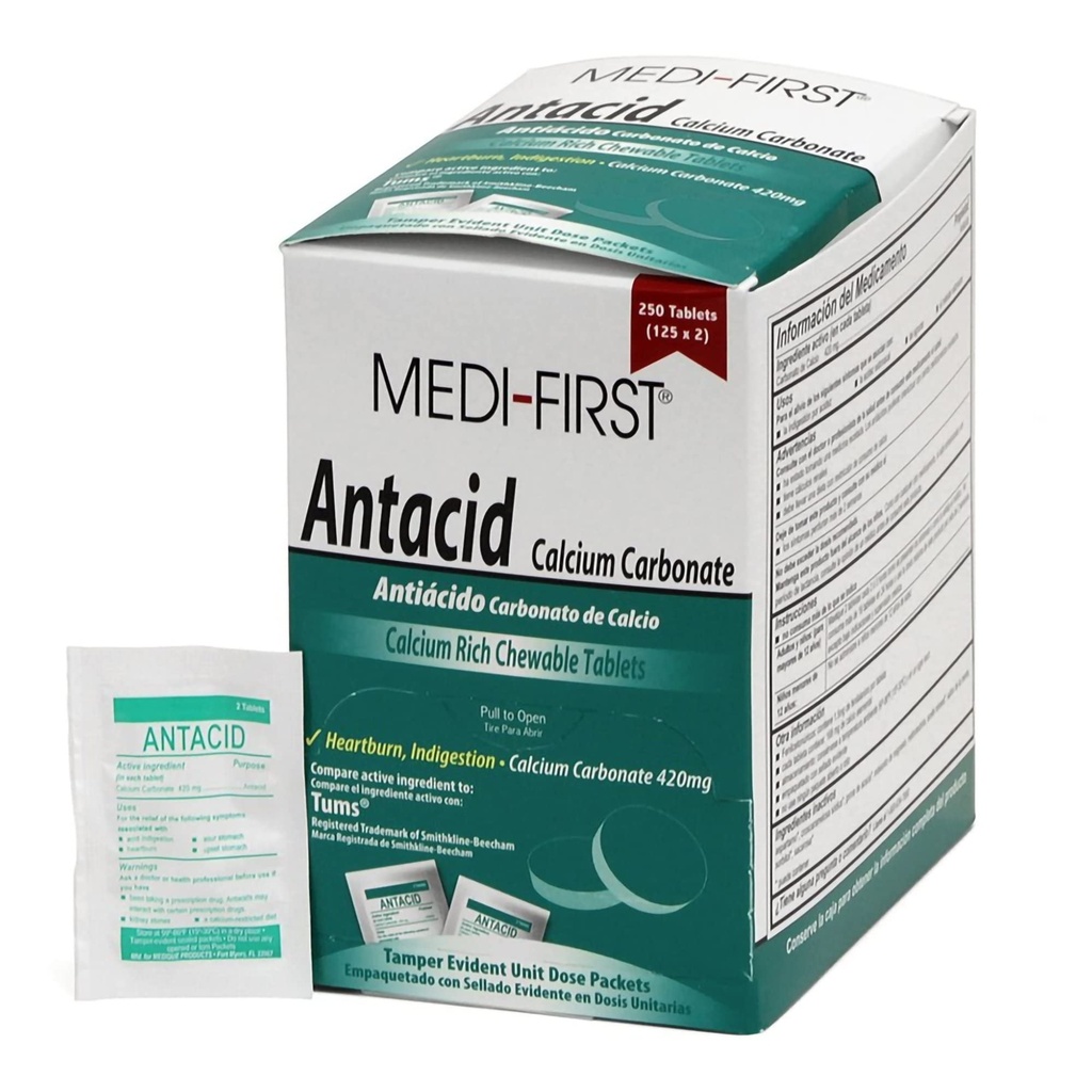 Medi- First Αντιόξινο Δισκίο, 250 Ct